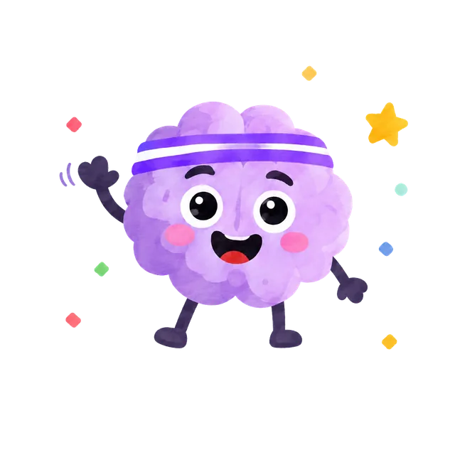 Pi, la mascota cerebrito de Mindbrake, saludando