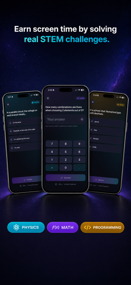 Home screen with time bank